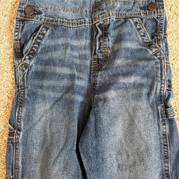 Oshkosh B'Gosh Jean Denim Overalls Canvas Straps Kids Toddler Size 3T - Picture 4 of 10